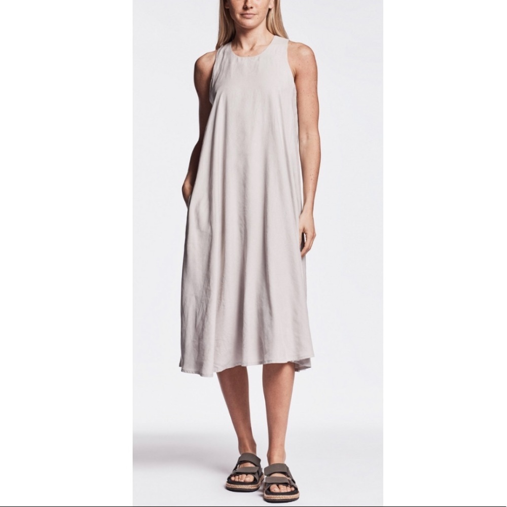 James Perse Suede Cut Away Tank Dress.
